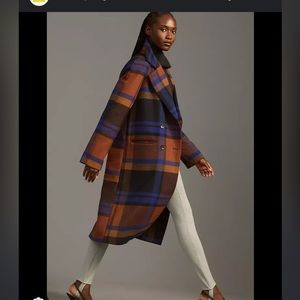 Plaid Coat from Anthropologie BNWT